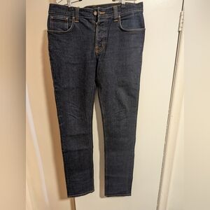 Nudie Jeans Mens Deep Indigo Skinny Jeans